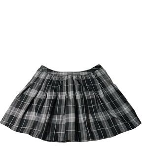 rue21 Black and White Pleated Plaid Skirt